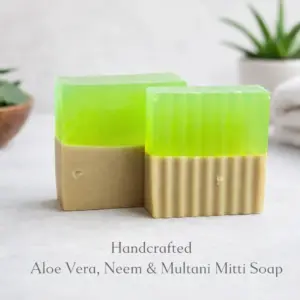 Handcrafted soap with aloe and neem
